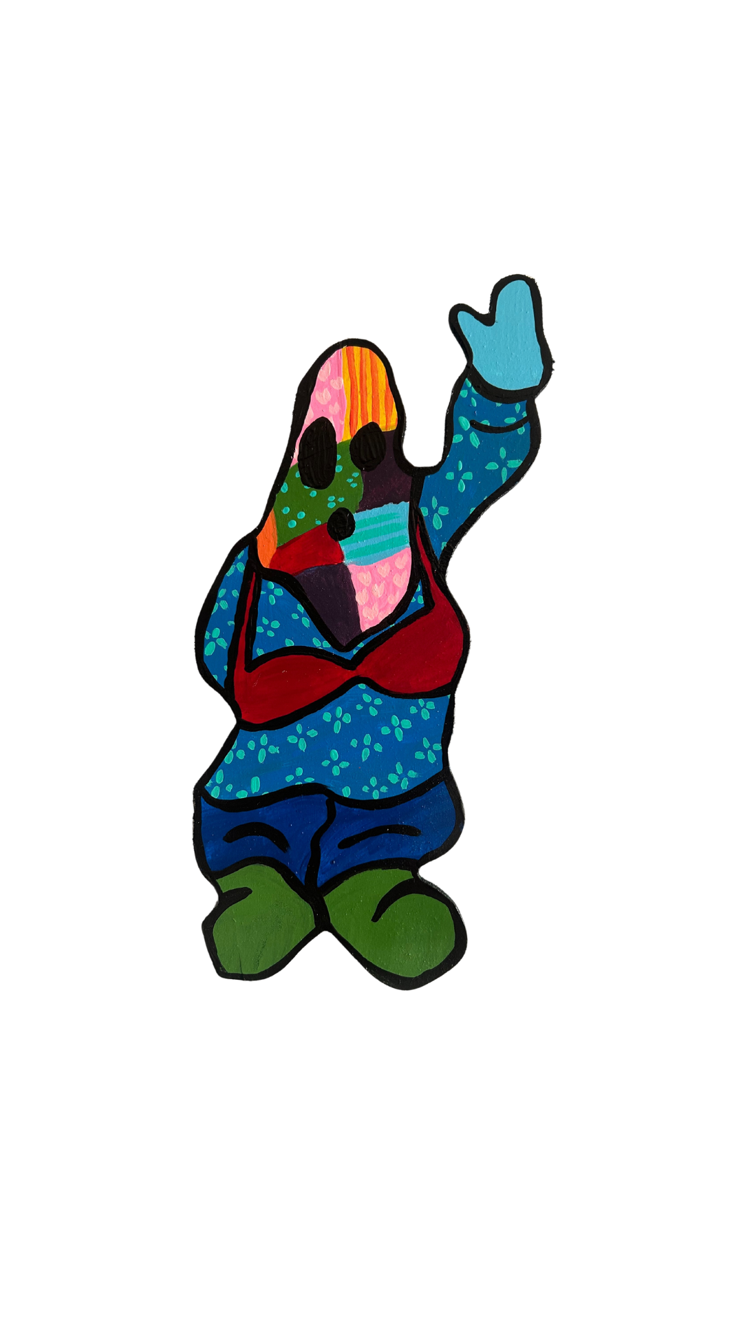 Small Mummer - Waving With Quilt